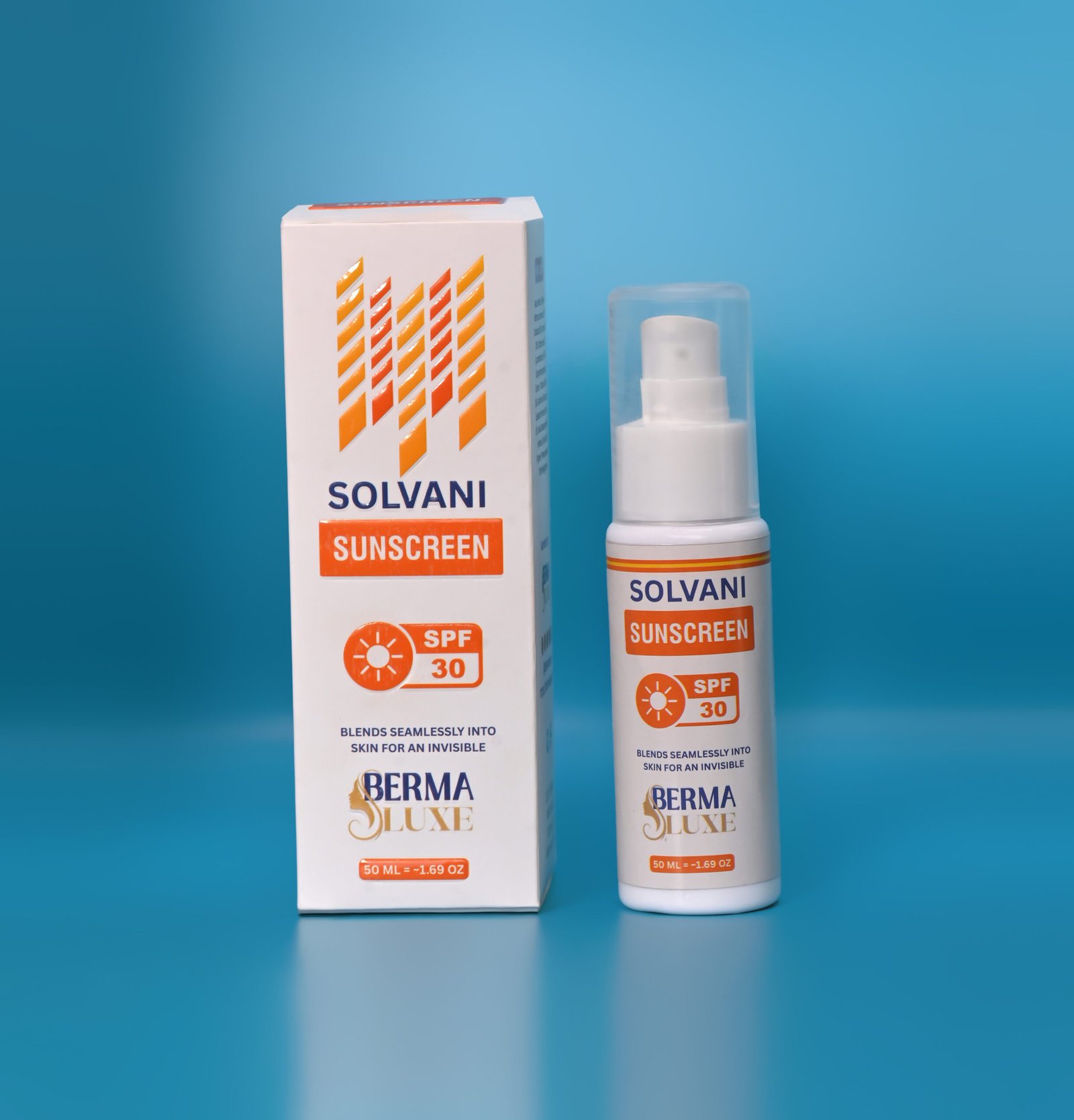 Solvani Sunscreen | SPF 30 | Lightweight, Invisible Finish | 50ml