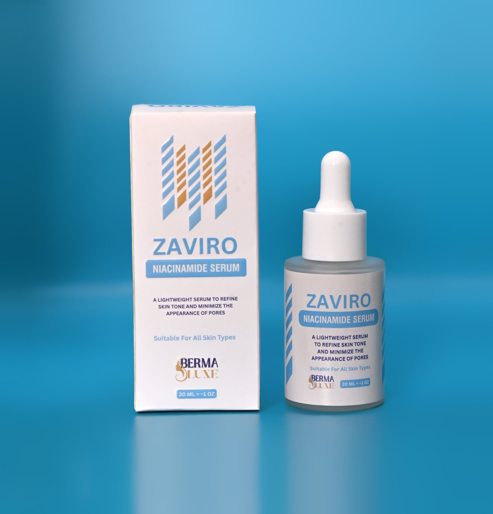 Zaviro Serum | 5% Niacinamide & Sodium Hyaluronate | Pore Minimizing & Tone Refining Serum | 30ml